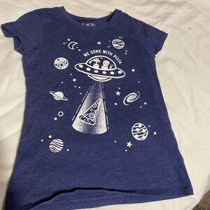 The Children's Place Navy Space Pizza Tee